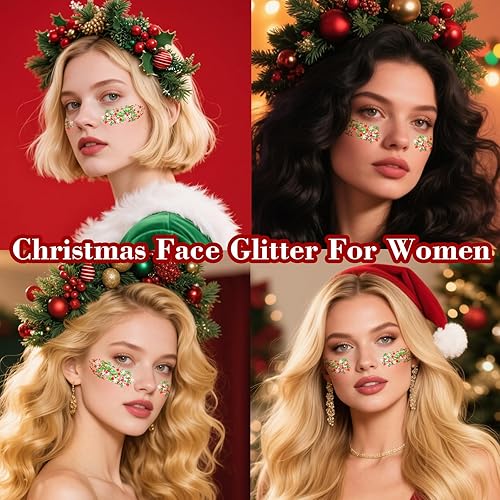 Miniatura 56 de MEICOLY Purpurina para cabello infantil, maquillaje de Halloween con purpurina brillante, lentejuelas de sirena para rostro y cuerpo, purpurina