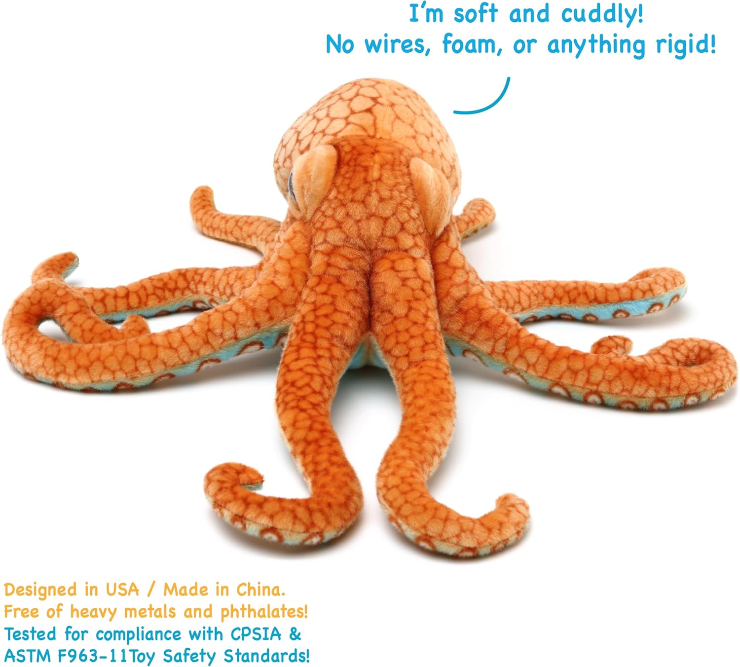 TigerHart Olympus The Octopus - 18 Inch Stuffed Animal Plush