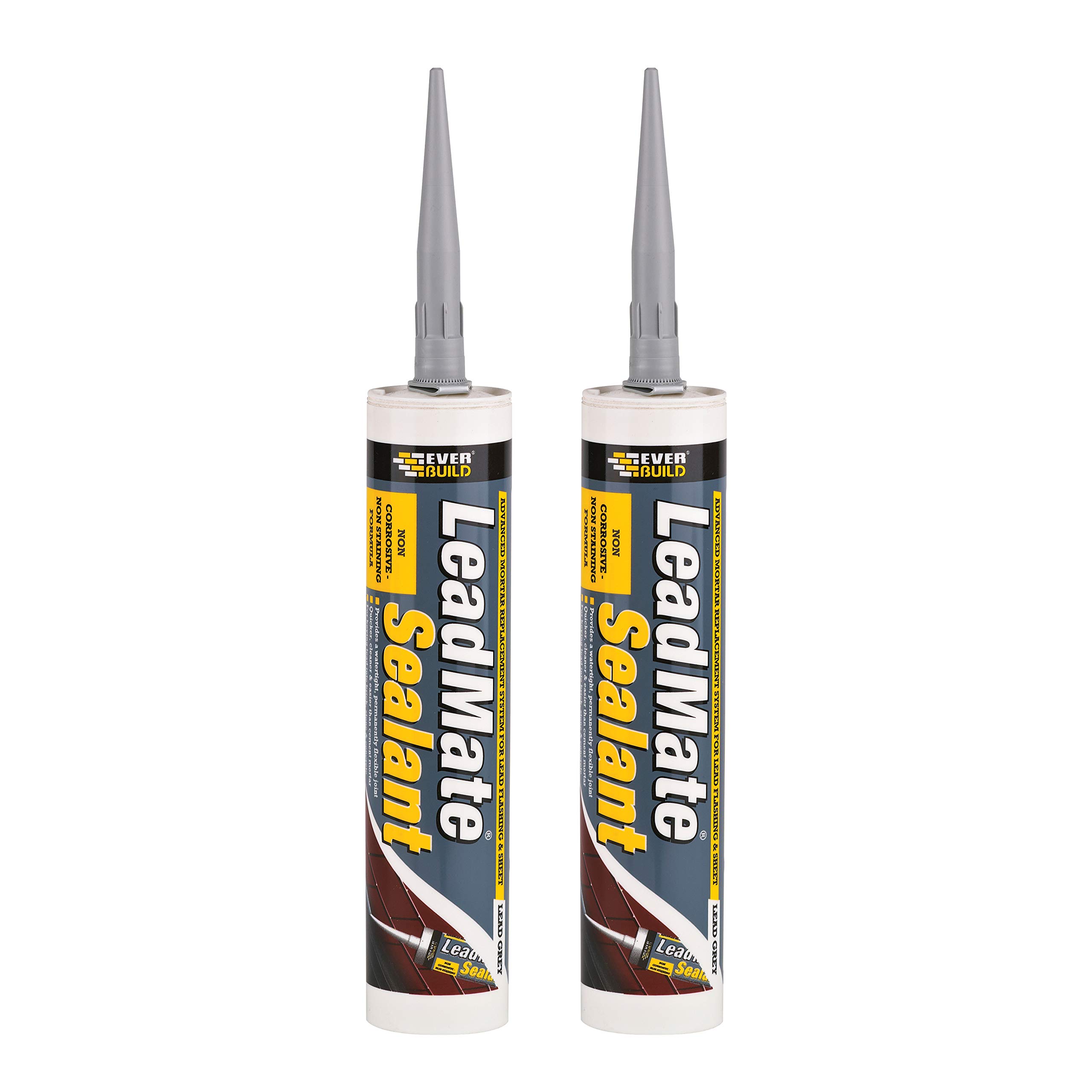 Everbuild 2 X LEAD Lead Mate Sealant 310 ml - Grey
