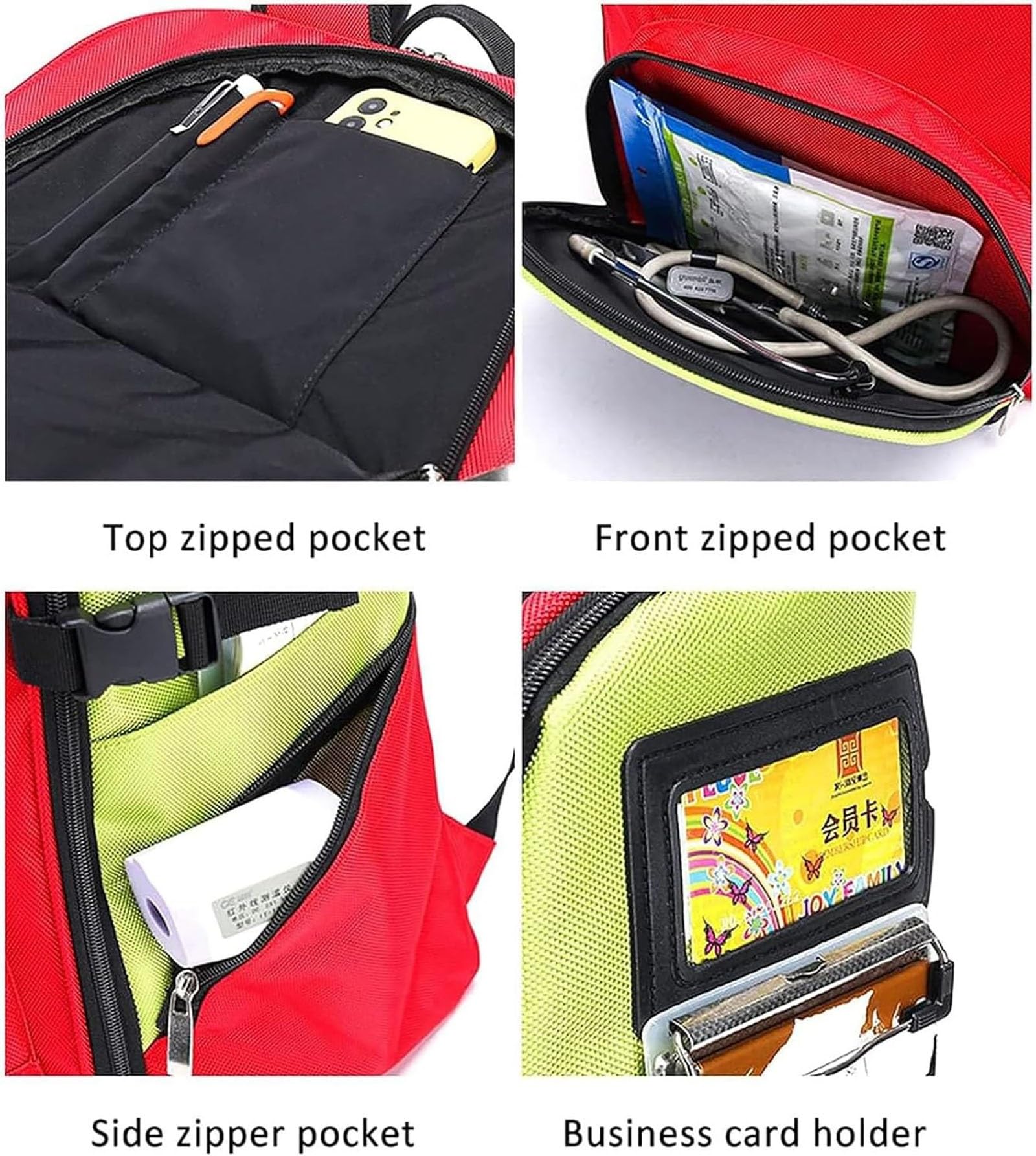 Tragbarer Erste-Hilfe-Rucksack mit Rollen, große Kapazität, Organizer für medizinische Versorgung, Notfall, Outdoor-Abenteuer