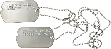 جيمس بارنز "Bucky" و Steven Rogers Military Dog Tags
