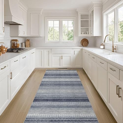 Miniatura 10 de Alfombra de área para sala de estar 6 x 9 pies, grande, suave, lavable a máquina, estilo bohemio, marroquí, casa de campo, neutro, resistente a las