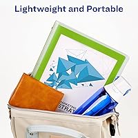 Vista 4 de Avery Flexi-View 3 Ring Binder, 1 Inch Round Rings, 1 Chartreuse Green Binder (17608)