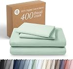 Bare Home 100% Ensemble de feuilles de coton queen biologique - 400 Nombre de fils - Tissage lisse de la Sateen - Respirant & Refroidissement - Hôtel de luxe Set - Draps de lit de poche profonds (Reine, Rose poussiéreuse)