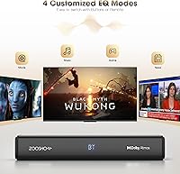 Vista 5 de Barra de sonido Dolby Atmos de 2.1 canales, barras de sonido de 100 W, subwoofer para Smart TV, incluye Bluetooth 5.3 con conexión