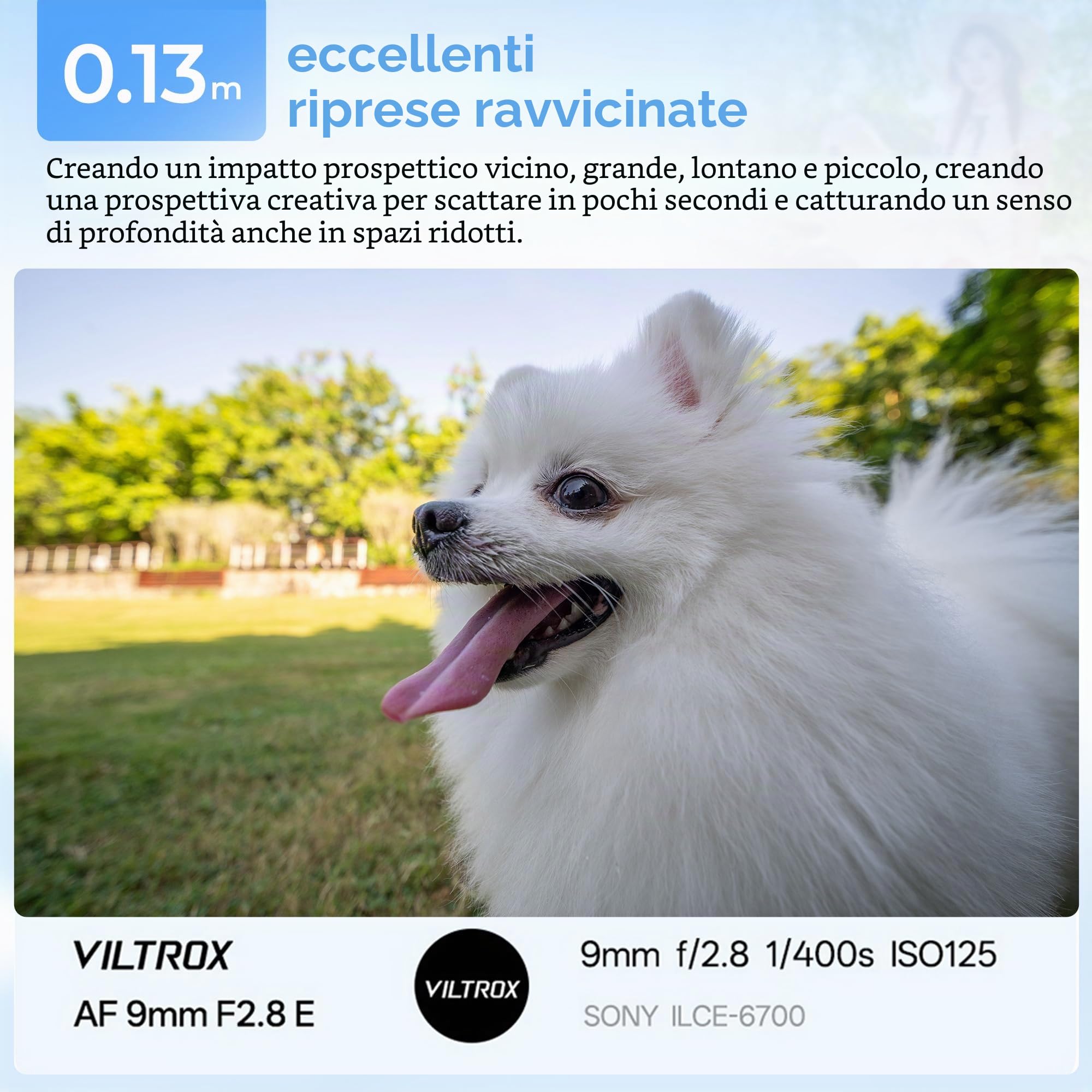 VILTROX AF 9mm F2,8 Obiettivo per Fotocamera APS-C Autofocus Ultragrandangolare a Focale Fissa (per Sony E)