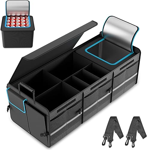 MEI&CO Organizador de maletero de automóvil  Tablero de polipropileno de 0.098 pulgadas construido, enfriador a prueba de fugas de 35 L, capacidad