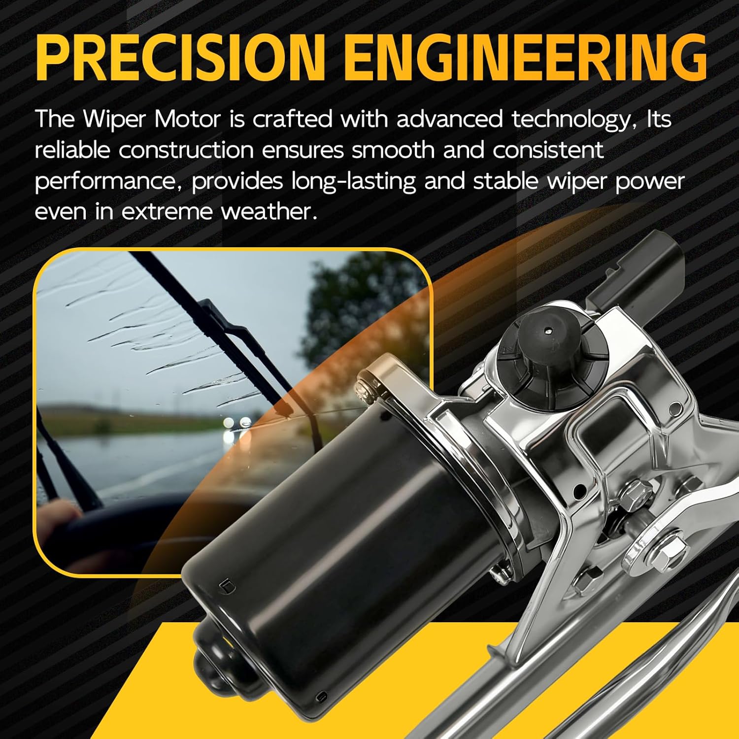 Front Windshield Wiper Linkage & Motor Assembly Compatible with 2007-2017 Jeep Wrangler, 2018 Jeep Wrangler JK 55077859AB 55077859AD