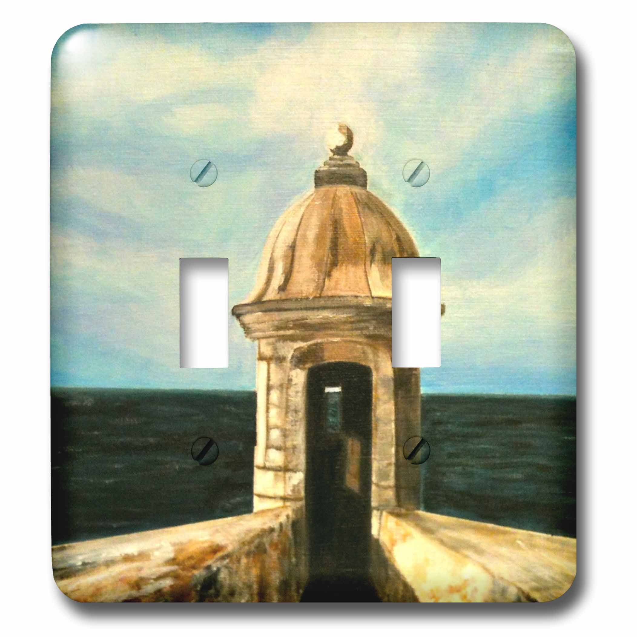 Interrupteur double Porto Rico 3dRose Lsp_128274_2 décoratif