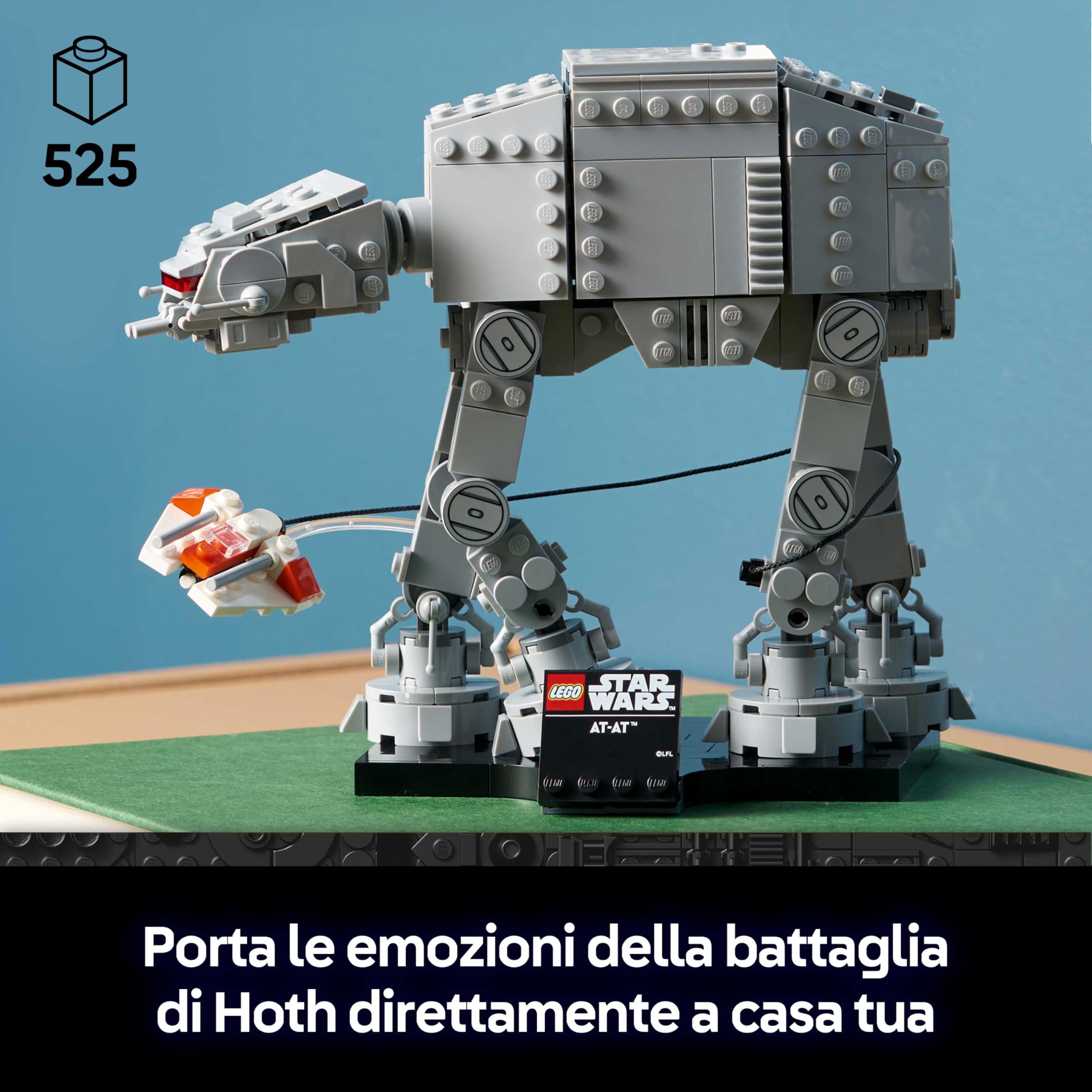 LEGO Star Wars 75440 AT-AT Kit di Modellismo per Adulti - Modellino da Esposizione con Snowspeeder, Supporto e Targhetta - Decorazione Casa - Regalo da Collezione per i Fan de L'Impero Colpisce Ancora