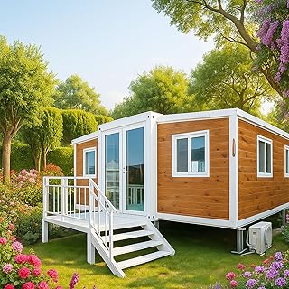 Quick Assembly 20FT/30FT/40FT Prefab Tiny Home for Sale, Expandable Container House with Bathroom & Kitchen, Modern Tiny Houses to Live in for Adults, Prefabricated Luxury Portable House