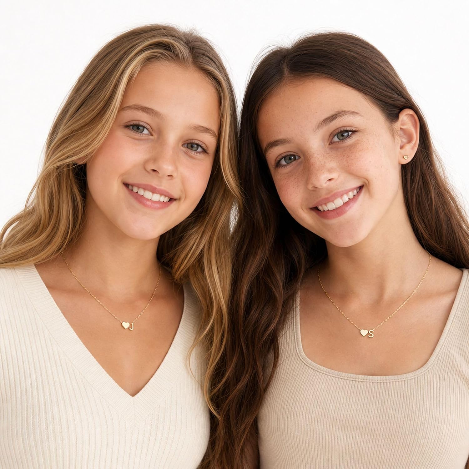 Turandoss Initial Heart Necklace, Teen Girl Gifts Trendy Stuff