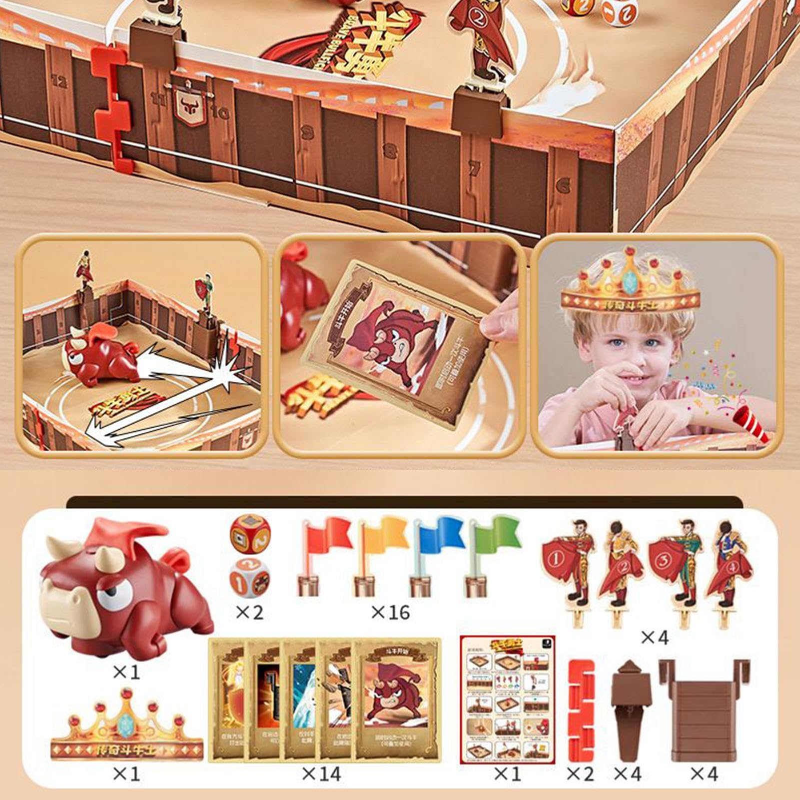 Générique Gesellschaftsspiel Tauromachie – kooperatives Spiel zum Thema – interaktives Spielzeug für Kinder von 3 bis 12 Jahren, ideal für den Einsatz im Klassenzimmer und im Klassenzimmer