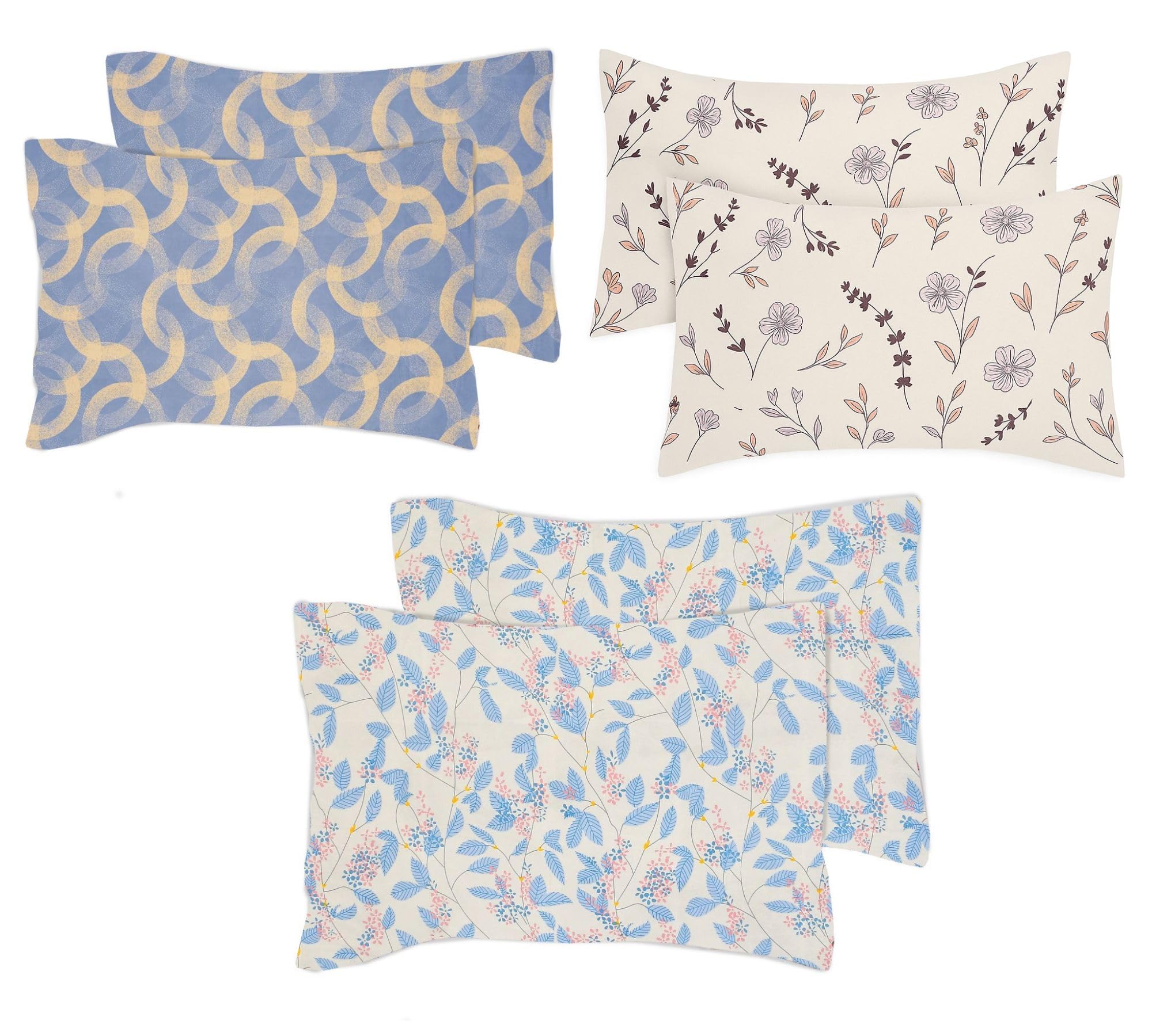 Premium Cotton Pillow Covers - King Size Almond -21