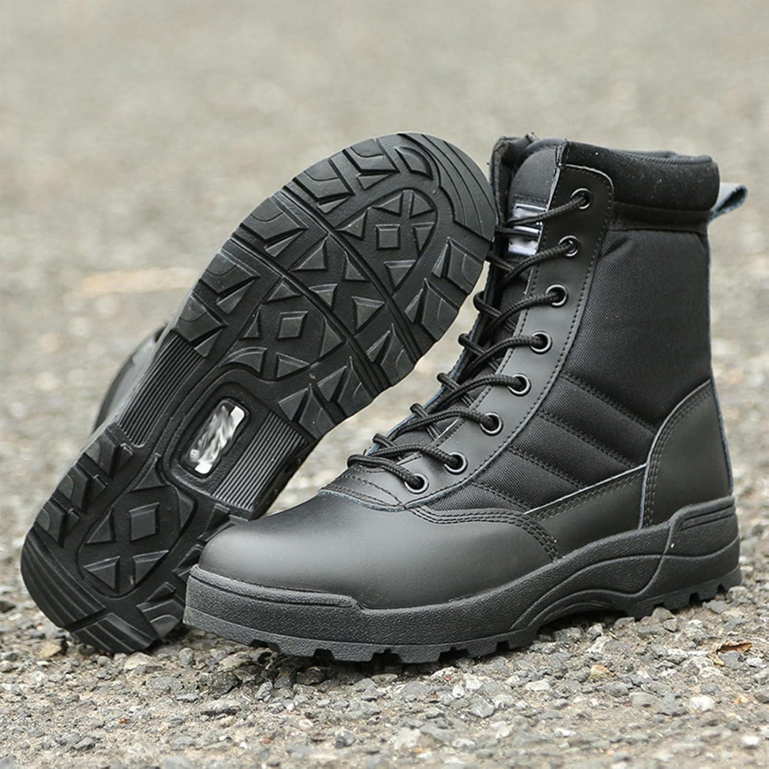 Men's Outdoor Tactical Combat Boots, Waterproof Army Boots, Lightweight and Sturdy Shoes for Hiking and Work