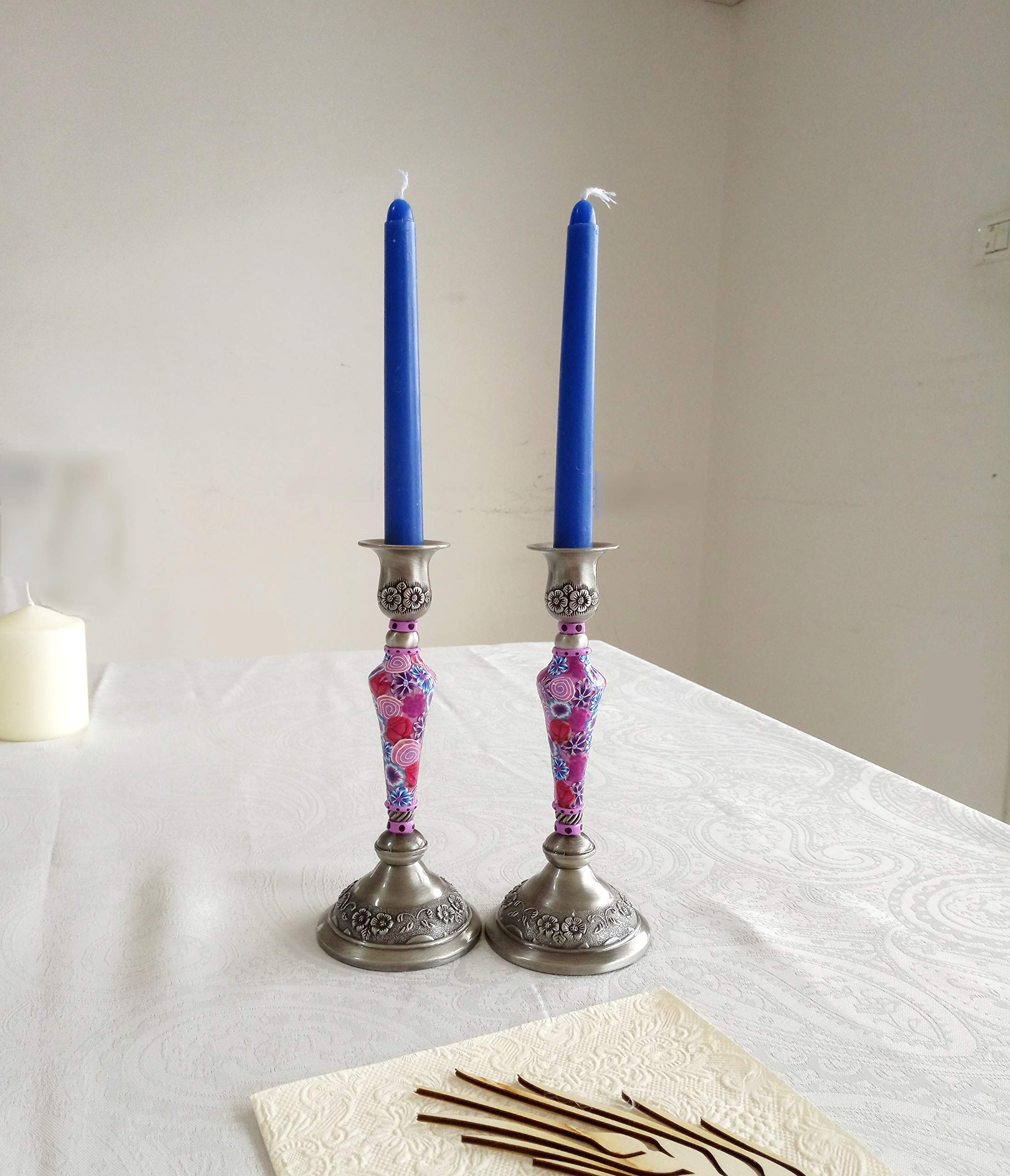 Buy Candlestick Holders, Handmade Artisan Shabbat Candlesticks made of