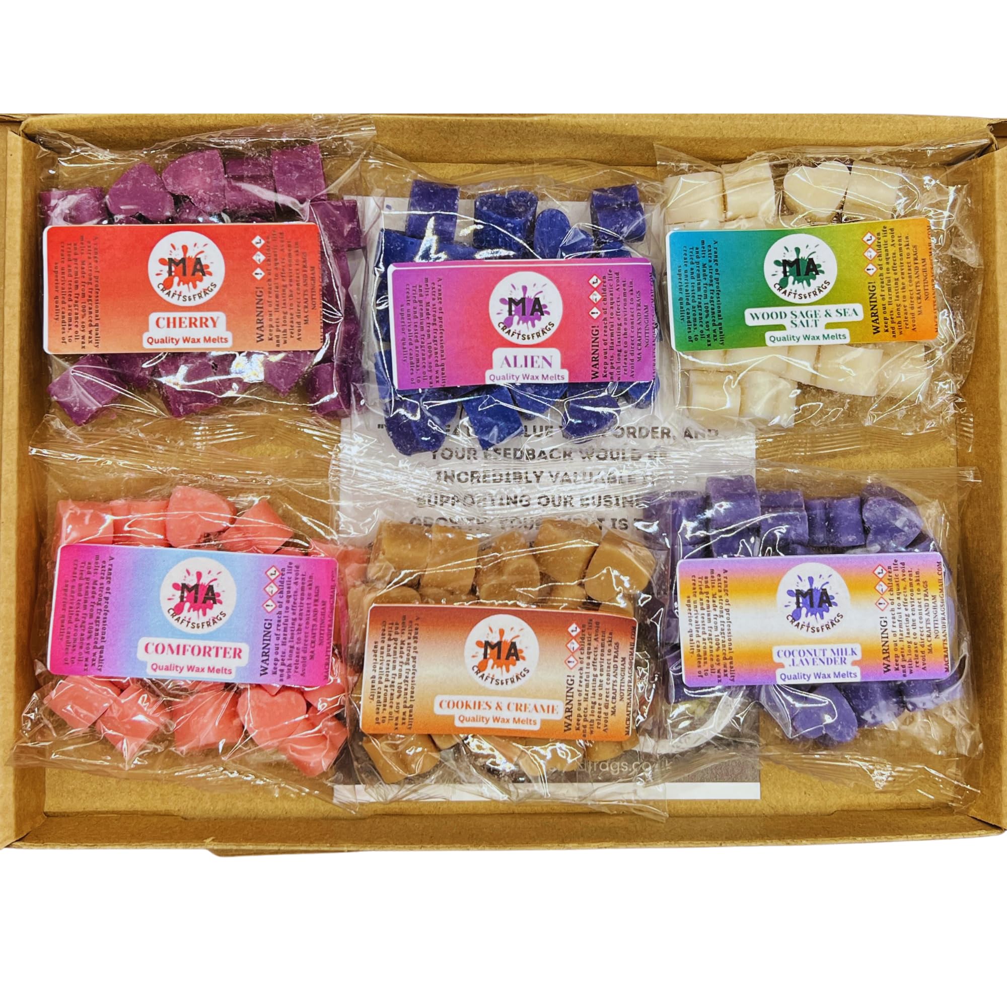 120 x Wax Melt Mini Hearts - Make Your Own Box- Choose Any 6 Scents - Scented Wax Melts Mini Hearts Many fragrances Designer Inspired