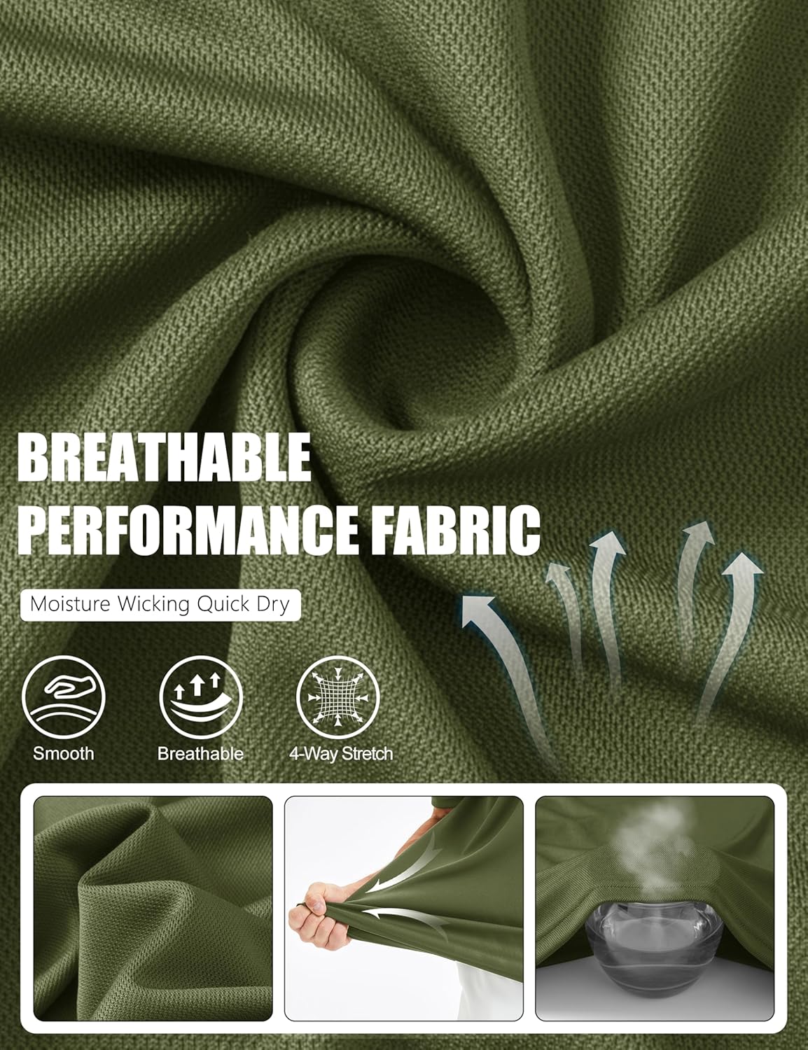 Cavva Men's Polo Shirts Short Sleeve Performance Quick Dry Moisture Wicking Collared Shirt for Golf Fishing - Image 6