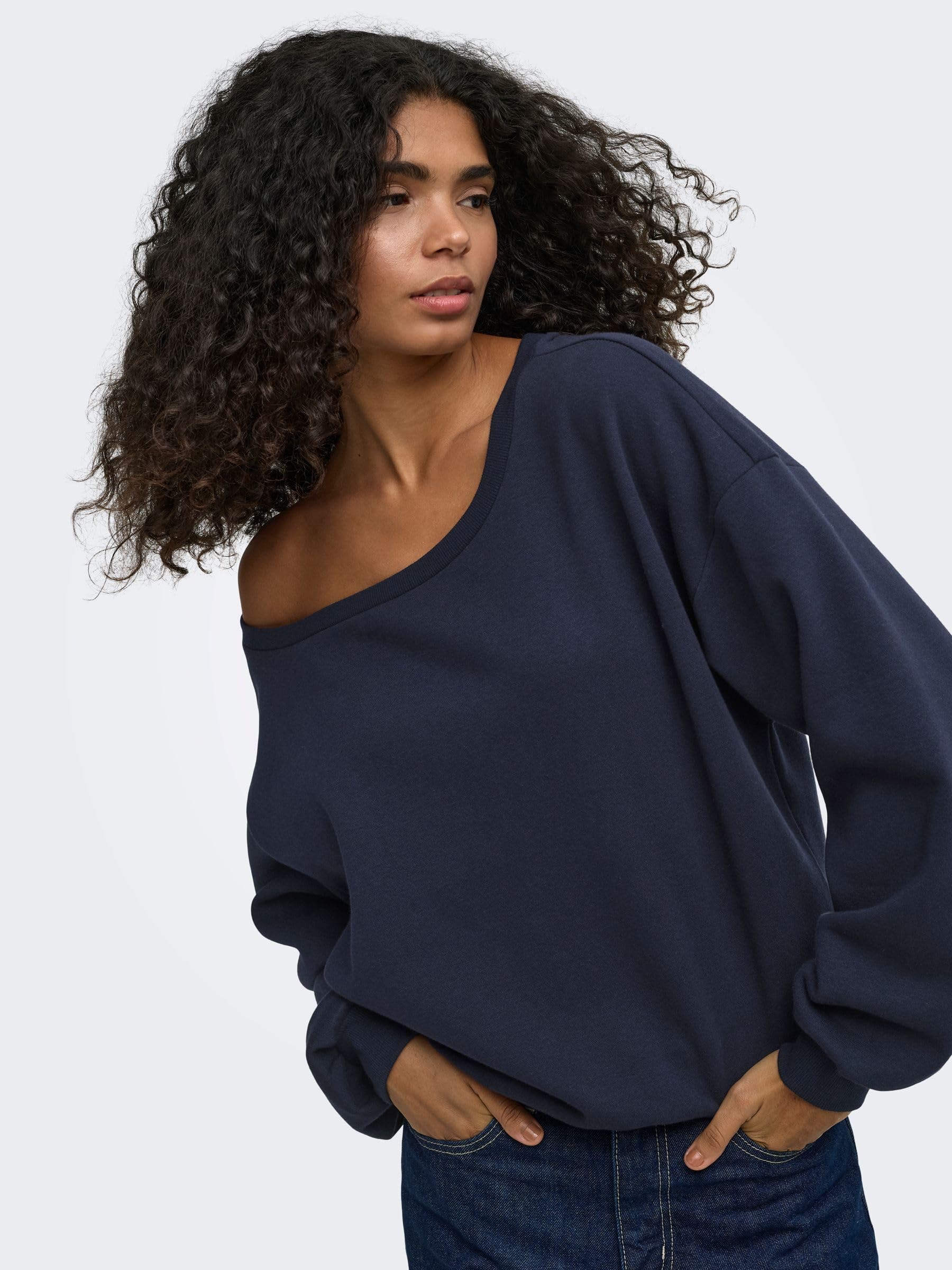 Only Onlrhina L/S One Shoulder Swt Noos Donna
