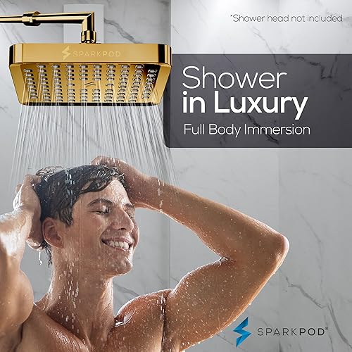 Miniatura 31 de SparkPod Cabezal de ducha, lluvia de alta presión, diseño de lujo de alta calidad, instalación en 1 minuto, reemplazo ajustable fácil de limpiar 1.