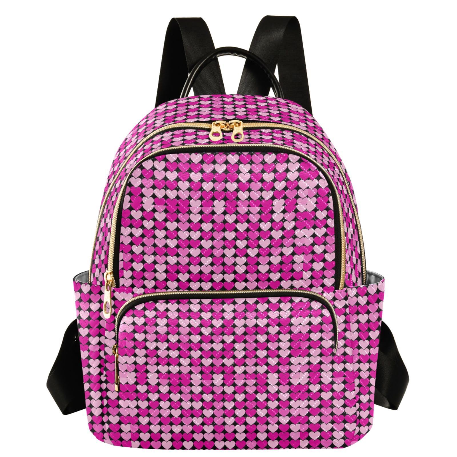 Mochila estampada con múltiples bolsillos de mujer para deporte S 8