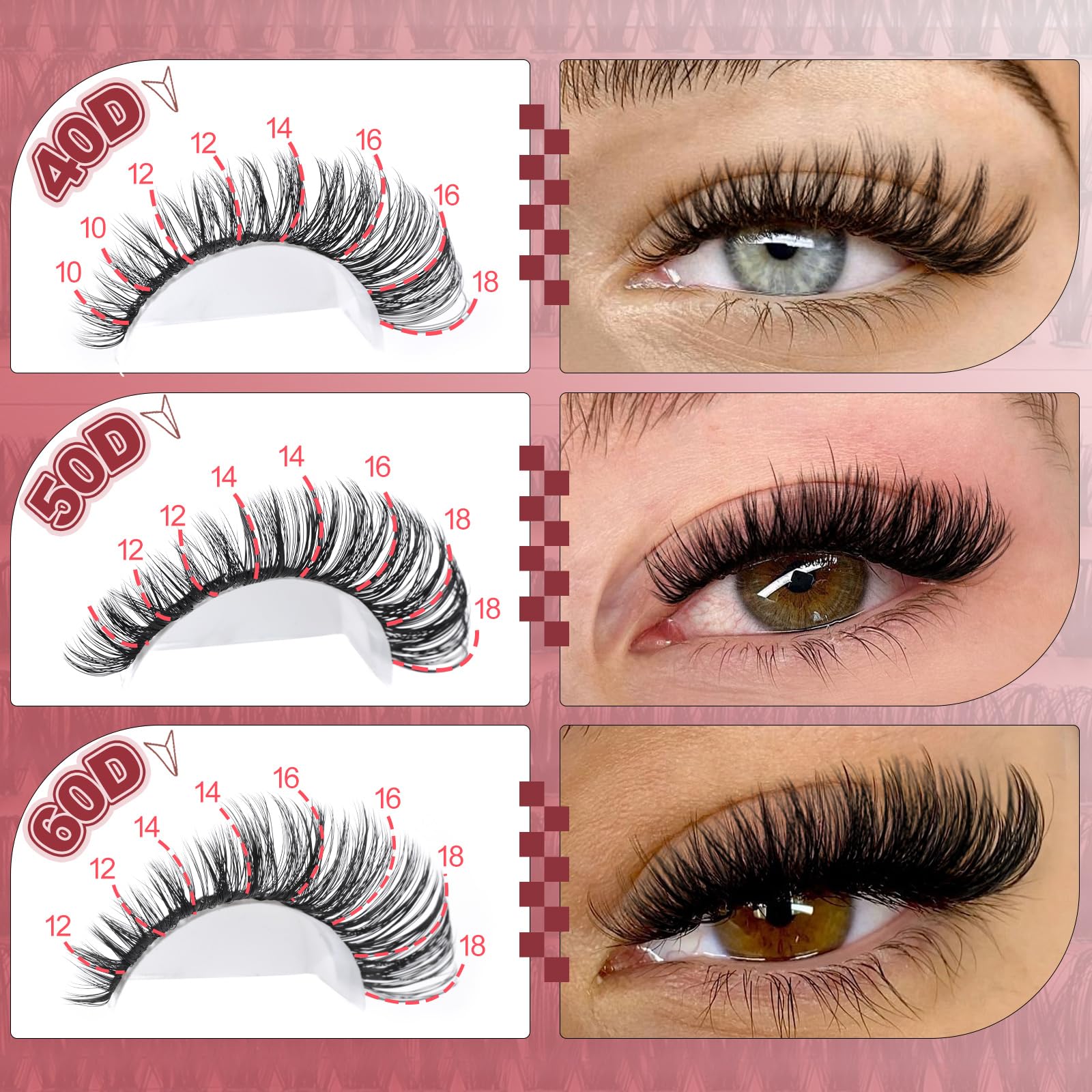 Macy Korea Eyelash Extensions Cluster Lashes (Set of 3) L/ 0.5 x10mm Amazon.com: KEYYOU Lash Clusters 120pcs Eyelash Clusters 10  main image 2