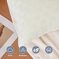 Vista 3 de Leeden - Juego de 2 rellenos de almohada de 12 x 20 pulgadas, rellenos de almohada lumbares firmes y esponjosos, rellenos de almohada rectangulares