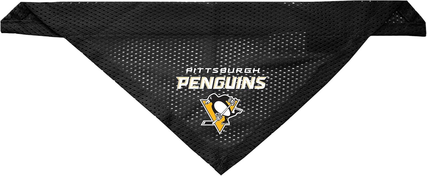 Littlearth Pittsburgh Penguins Dog Cat Mesh Jersey Bandana S/M