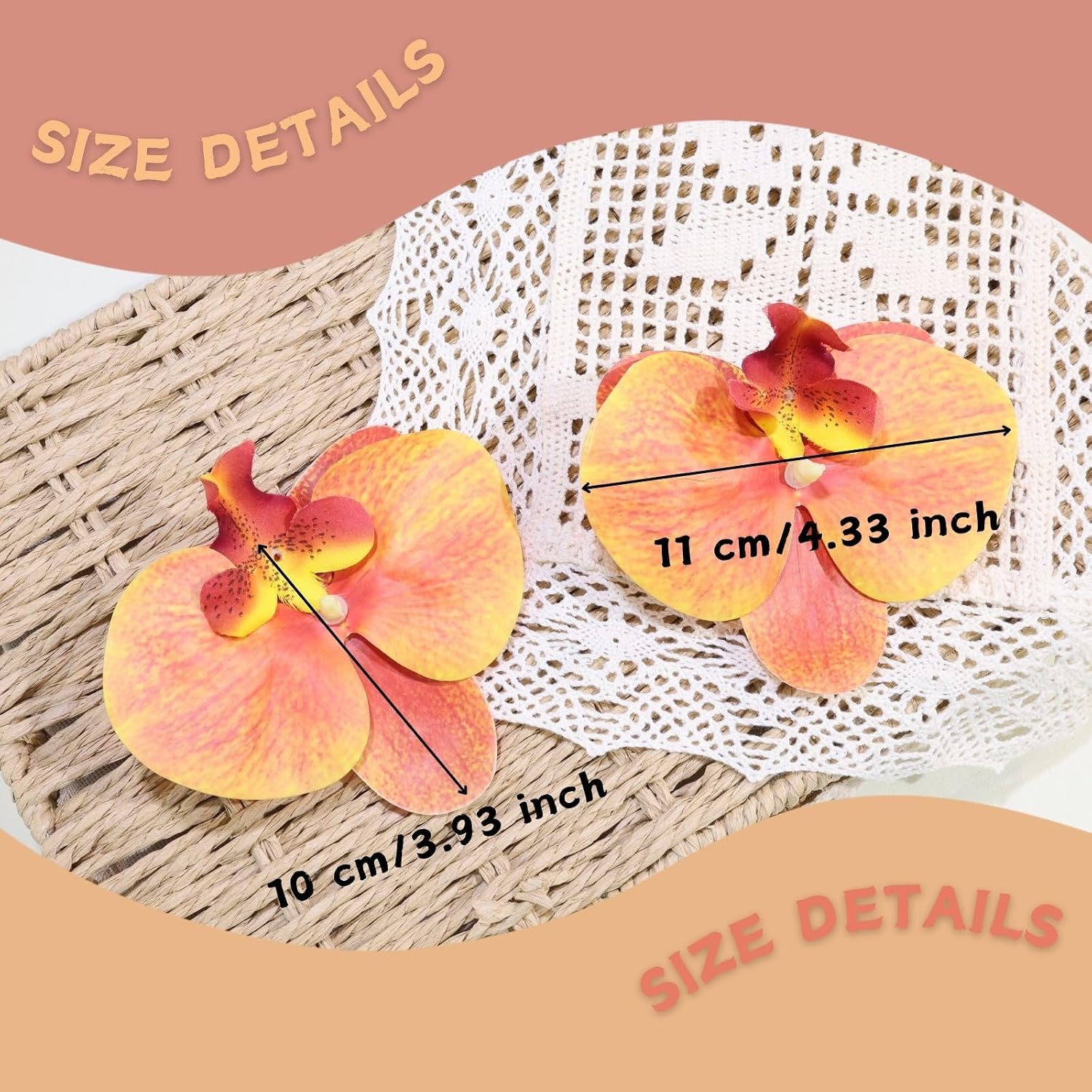 Artificial Orchid Shoe Clips Removable Flower Bag Charm image 4