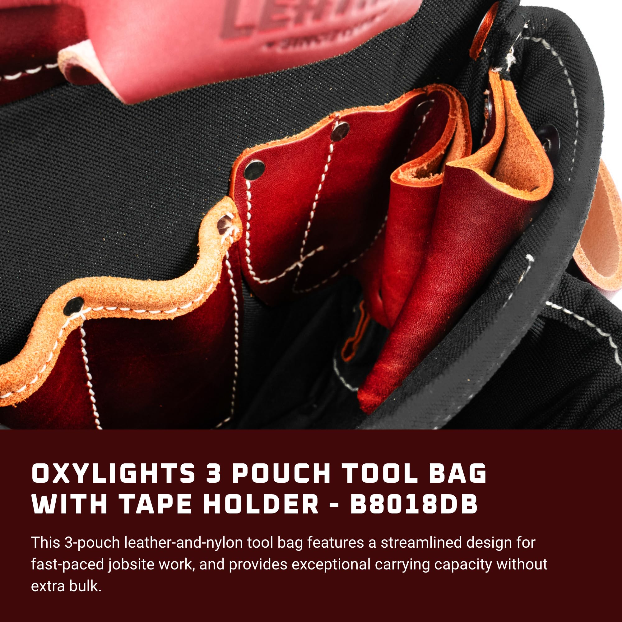  Tools ユーティリティポーチ 3ポケット 黒 Occidental Leather OxyLights 3 Pouch Tool Bag with Tape Holder