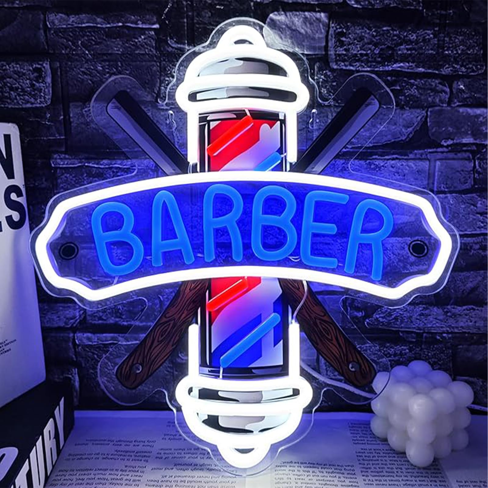 Billiards Ball Neon Sign Football UV Printed LED Light Sign for Snooker Pool Hall Gym Bar Shops Bedroom Wall Decor USB Dimmer