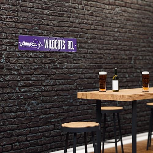 Vista 356 de Rico Industries Letrero de plástico de la NCAA de plástico de 4 x 16 pulgadas Alternativo