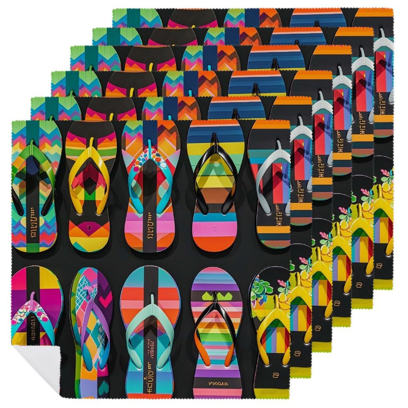 Serviettes en tissu lot de 6 serviettes lavables ultra douces 47 x 48 cm