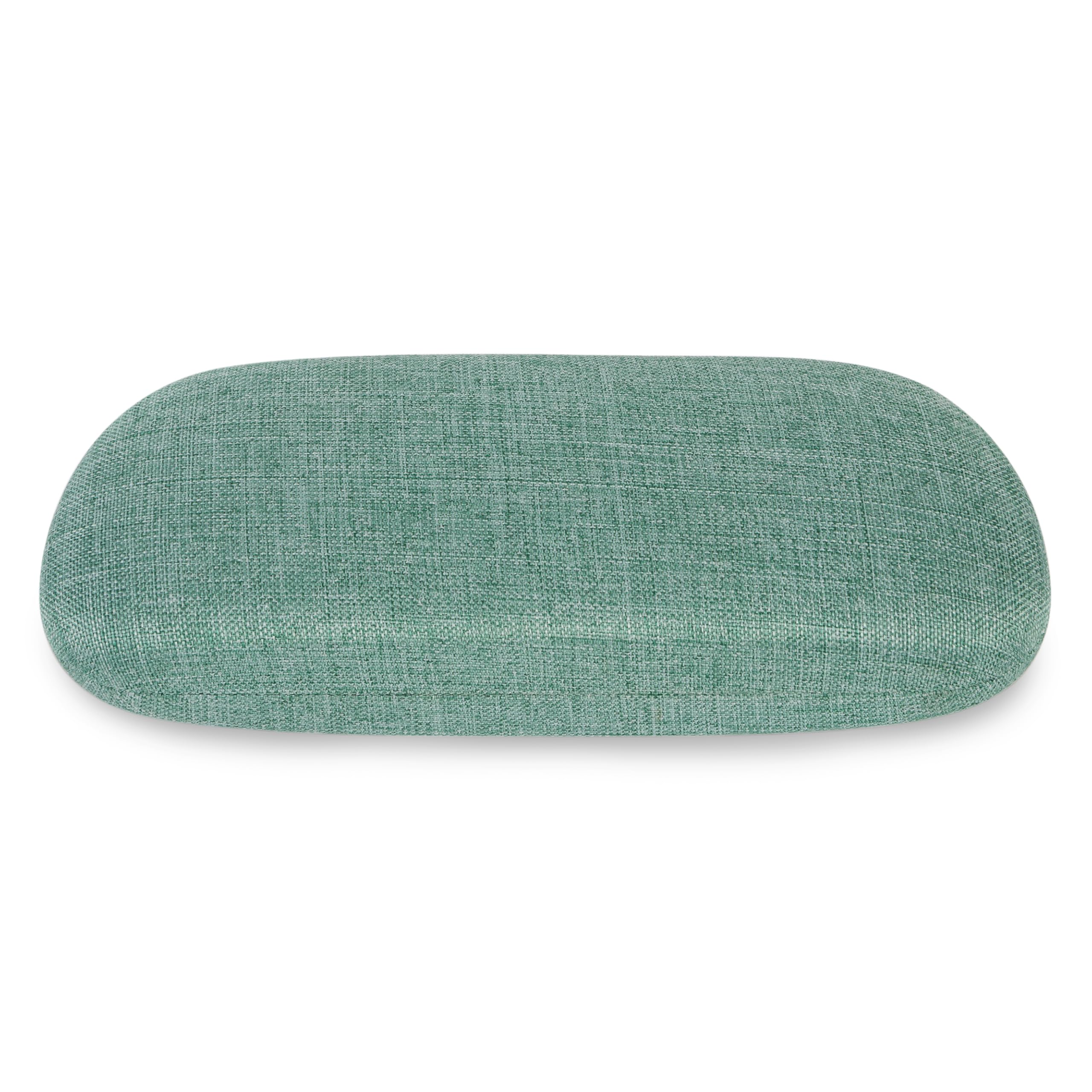 Lago Terra Unisex Sea Foam Linen Fabric Textured Hard Shell Glasses Case