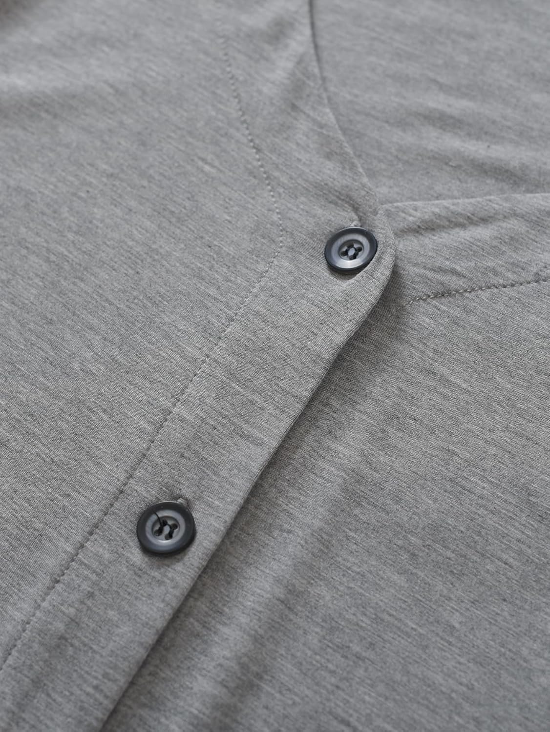 Latuza Women's 3/4 Sleeve Button Up Pajama Top Bamboo Viscose V Neck Sleep Shirt - Image 4