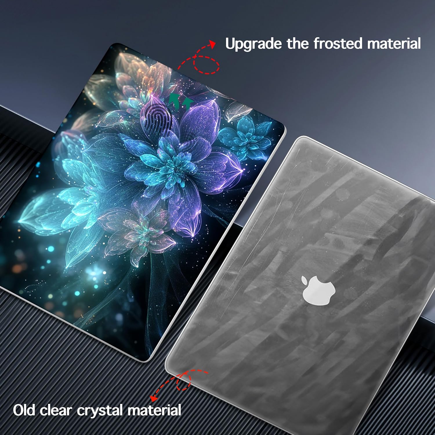 for MacBook Pro 16 inch Case M1 M2 M3 M4 M5 Pro/Max with Liquid Retina XDR, Release 2021-2025 2026 A3429 A3428, Hard Shell Case with Screen Protector & Keyboard Cover, Glowing Flowers
