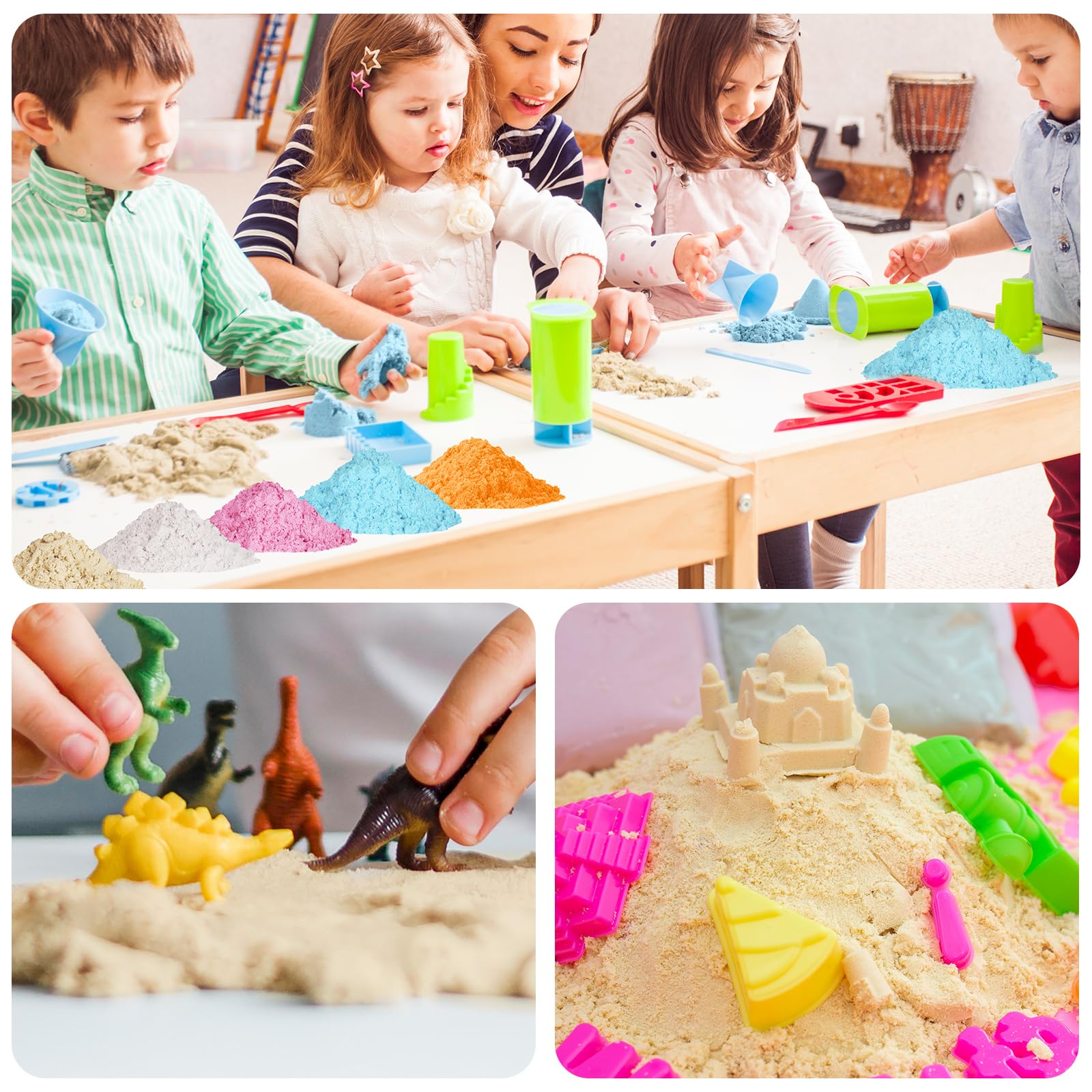 NiToy Play Sand, FlexiSand 5 kg Sabbia da Gioco Modellabile per Bambini, Sabbia da Modellazione per Dare Forma e Impastare, Facile da Maneggiare, Applicazione Pulita, Promuove il Gioco Creativo (Beige
