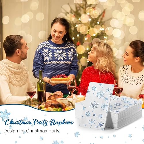Miniatura 5 de Containlol 120 servilletas de papel para invitados de Navidad, desechables, toallas de mano para baño, Navidad, invitados, toallas de invierno,