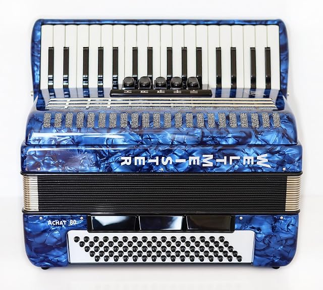 Generic New Weltmeister Achat 80 Piano Accordion made in Germany 80 Bass buttons Original New Straps and Case