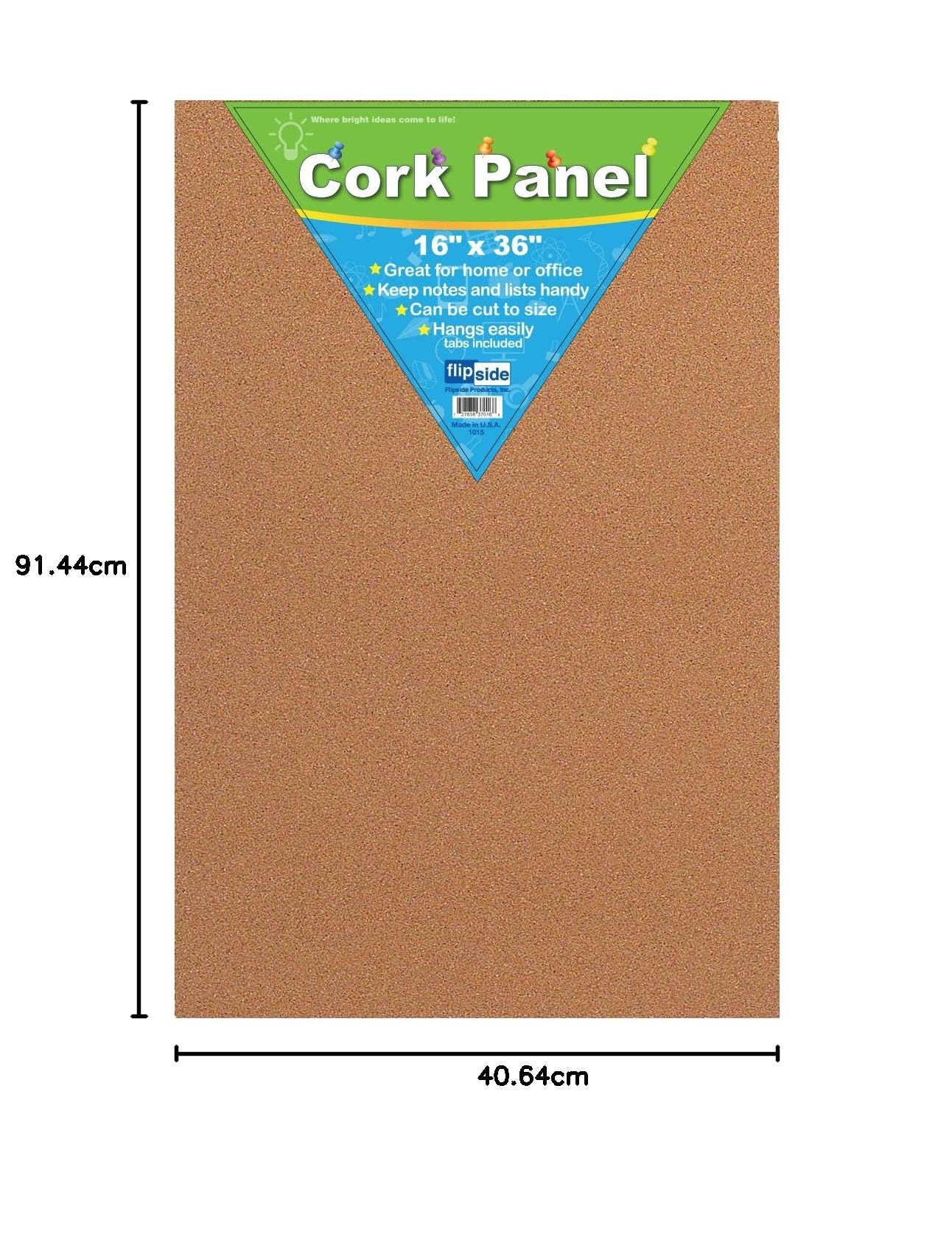 Tablica do przypinania bez ramki, brązowa, korkowa – idealna do klasy, domu, biura i – 40,6 x 3,8 x 91,4 cm, 3 tablice