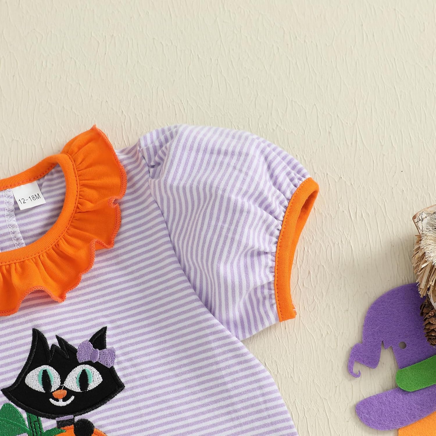 Toddler Little Girls Dresses Bow Casual Sundress Gingham Puff Short Sleeve Ruffle Collared Summer Dress - Image 7