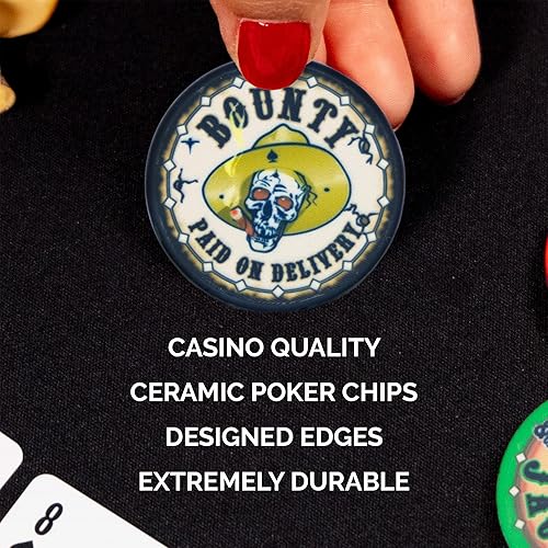 Miniatura 5 de Nevada Jack Bounty Chip Set de 10 fichas de torneo de póquer Texas Holdem