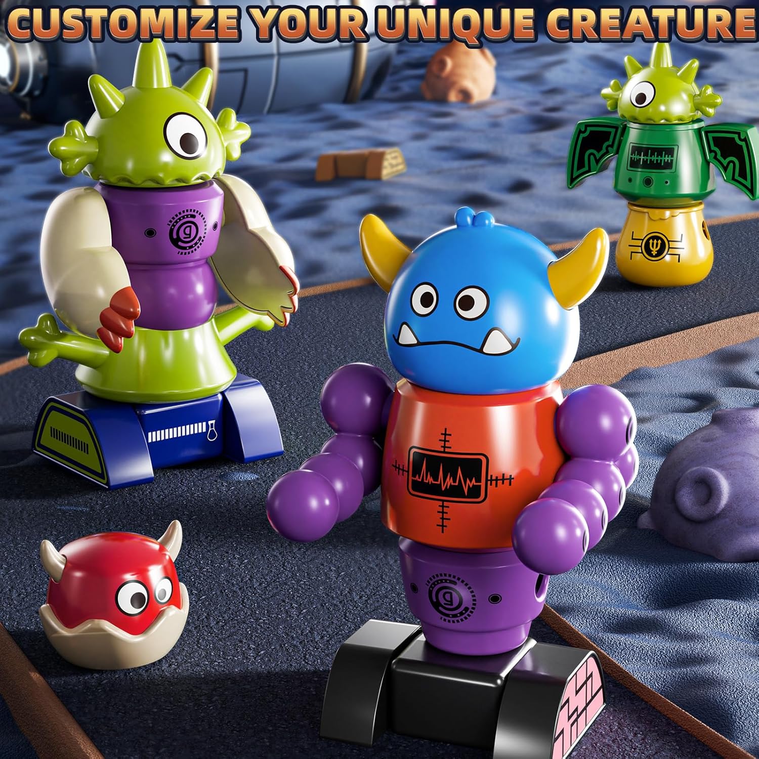 Magnets Robot Building Toys for Kids Ages 3-5 4-8, 36 PCS Monsters Robot Building Blocks Set with Storage Box, Creative Learning Christmas Birthday Gifts Toys for Boys Girls Ages 2-12 - Image 4