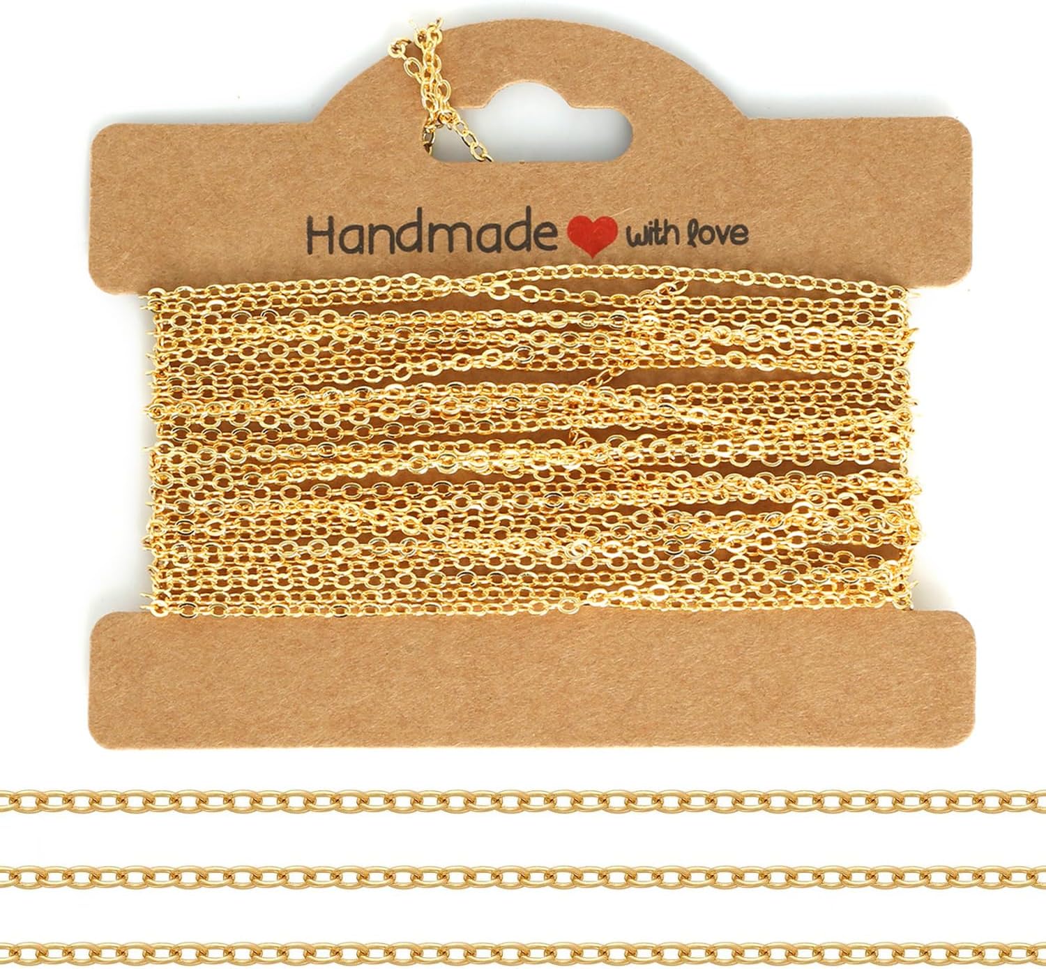 Amazon.com: AUJOSHN Gold Chain for Jewelry Making - 16.4 Feet 18K ...