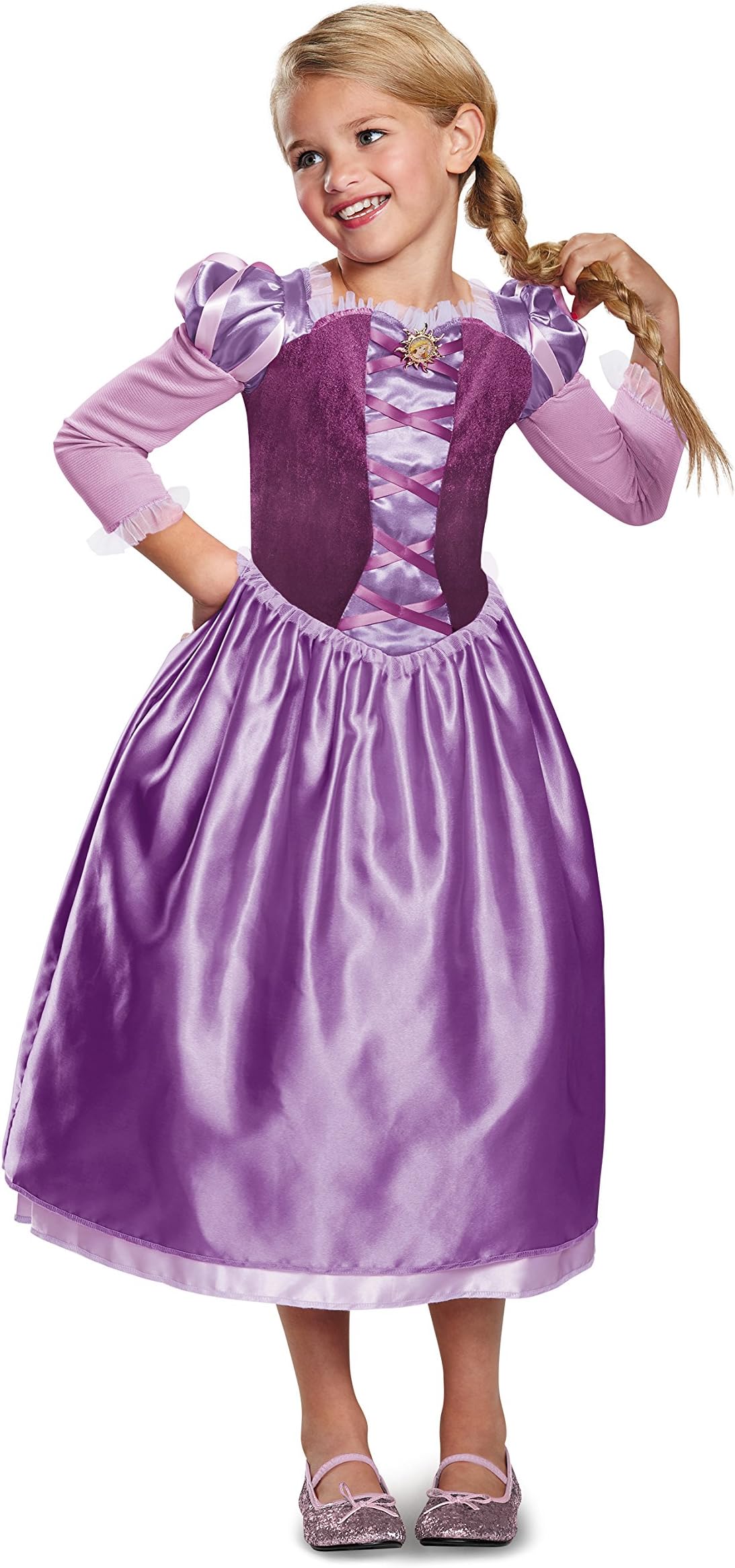 Disney Rapunzel Tangled the Series Girls' Costume, Purple, Child Small (4-6X)