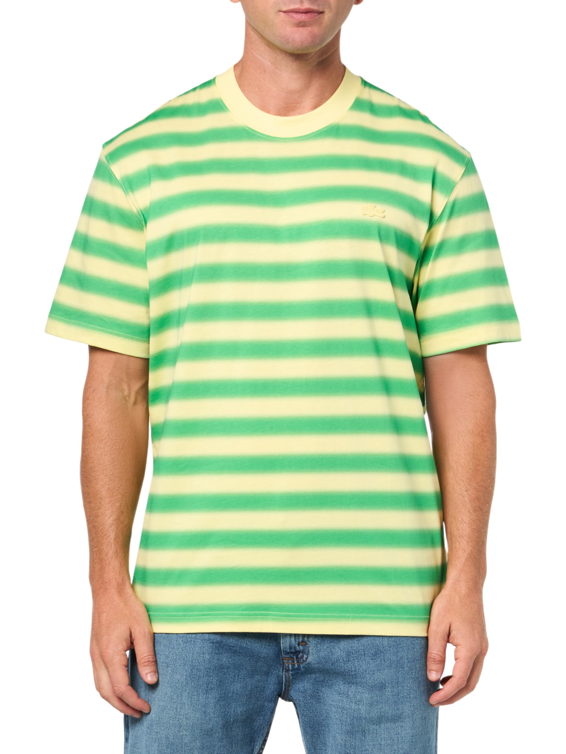 Lacoste Men's Midweight Striped Classic Fit T-Shirt