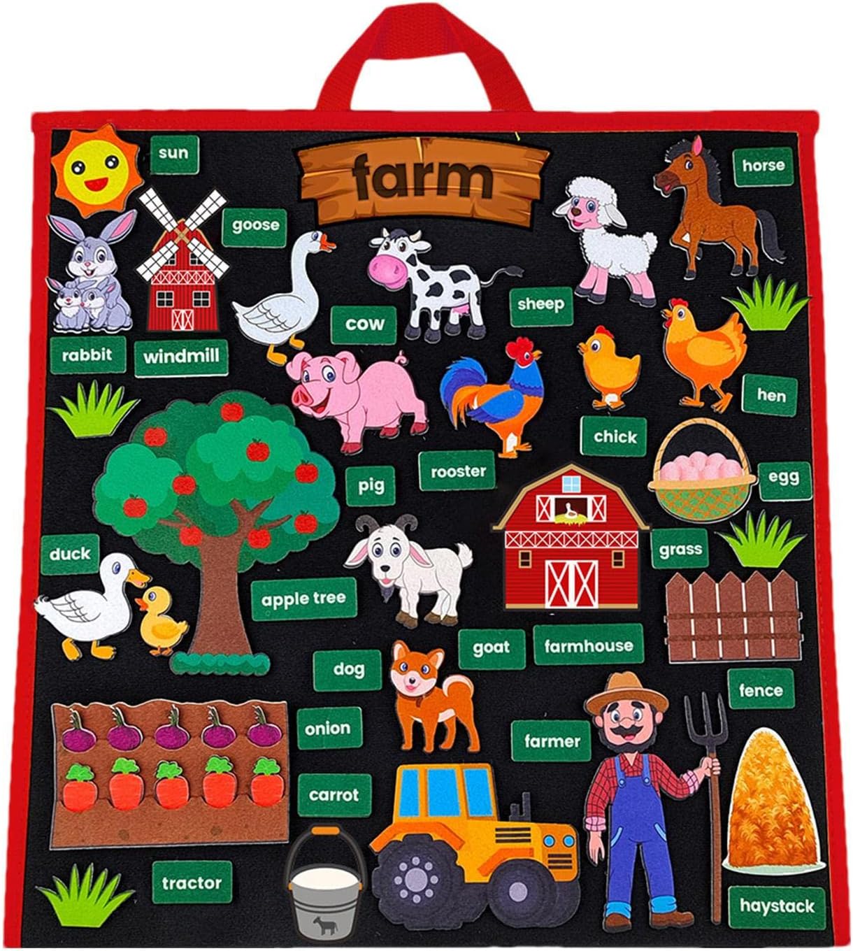 Felt Board Stories - Folding Felt Board for Kids,Double-Side Felt Board for Kids Preschool Kids Felt Stories Activities Play Kits, Travel Toys for Boys Girls