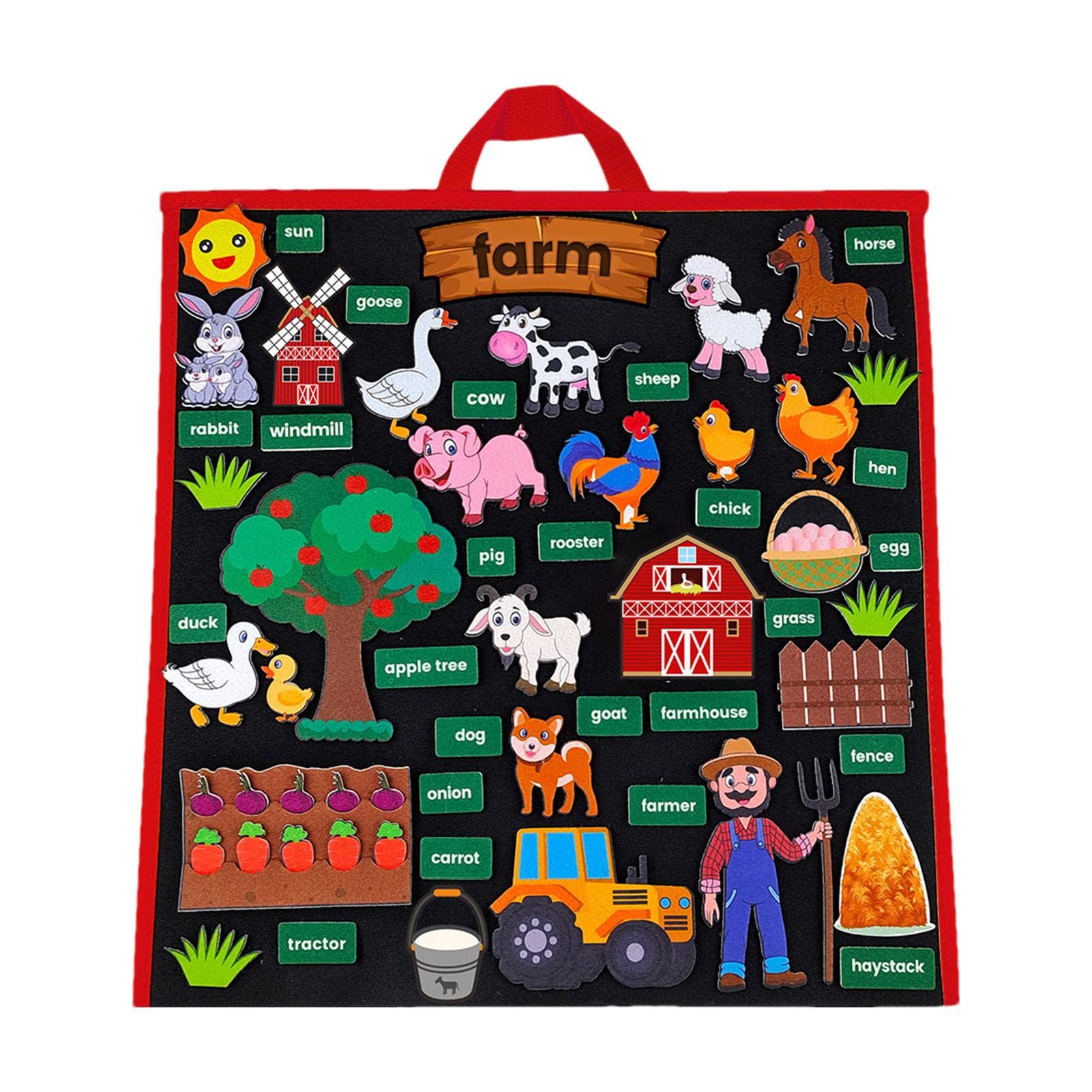 Felt Board Stories - Folding Felt Board for Kids,Double-Side Felt Board for Kids Preschool Kids Felt Stories Activities Play Kits, Travel Toys for Boys Girls