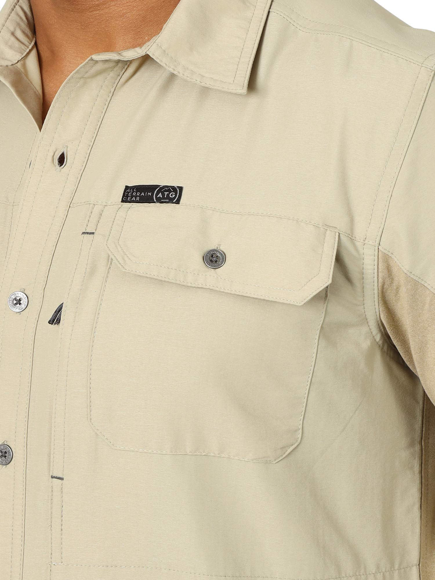 ATG by Wrangler Męska koszulka z długim rękawem z mieszanym materiałem