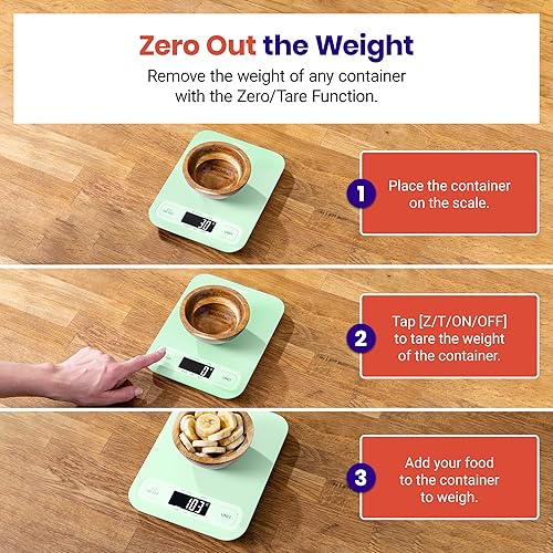 Miniatura 31 de Etekcity - Báscula de cocina, 22 libras, digital, gramos y onzas, hornear y cocinar, 0.05 onzas/1 gramo de graduación precisa, 5